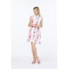 imageHawaii Hangover Womens Shirt Dress in Simply Blue LeafPink Hibiscus Vine in White