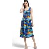 imageWomens Hawaiian Tank Elastic Luau Dress in Sunset PatternsSunset Blue