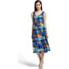 imageWomens Hawaiian Tank Elastic Luau Dress in Sunset PatternsSunset Blue