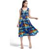 imageWomens Hawaiian Tank Elastic Luau Dress in Sunset PatternsSunset Blue