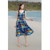 imageWomens Hawaiian Tank Elastic Luau Dress in Sunset PatternsSunset Blue