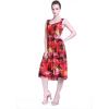 imageWomens Hawaiian Tank Elastic Luau Dress in Sunset PatternsSunset Red