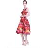 imageWomens Hawaiian Tank Elastic Luau Dress in Sunset PatternsSunset Red