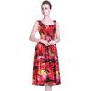 imageWomens Hawaiian Tank Elastic Luau Dress in Sunset PatternsSunset Red