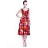 imageWomens Hawaiian Tank Elastic Luau Dress in Sunset PatternsSunset Red