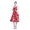 imageWomens Hawaiian Tank Elastic Luau Dress in Sunset PatternsSunset Red