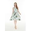 imageWomens Hawaiian Tank Elastic Luau Dress in Wispy CereusWispy Cereus Light Blue