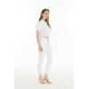 imageWomens Hawaiian Tie Front Crop Top Aloha Shirt in SolidSolid White