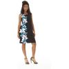 imageWomens Hawaiian Tropical Tank Fitted Dress Watercolor OrchidWatercolor Orchid Black Turquoise