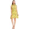 imageHawaii Hangover Womens Shirt Dress in Simply Blue LeafGarden Poppy Yellow