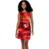imageHawaii Hangover Womens Tank Fitted Dress in Sunset and Dolphin RedVintage Classic Hibiscus  Green