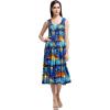 imageWomens Hawaiian Tank Elastic Luau Dress in Sunset PatternsSunset Blue