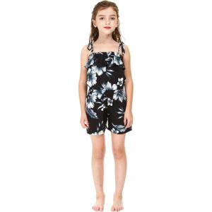 imageGirl Hawaiian Ruffle Top Jumpsuit Romper in Day Dream BloomMidnight Bloom
