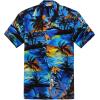 imageCouple Matching Hawaiian Luau Aloha Shirt Maxi Tank Dress in SunBlueSunset Blue