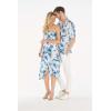 imageCouple Matching Hawaiian Luau Party Outfit Set Shirt Dress in Black RafelsiaDay Dream Bloom