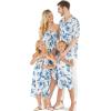 imageCouple Matching Hawaiian Luau Party Outfit Set Shirt Dress in Black RafelsiaDay Dream Bloom
