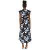 imageWomens Hawaiian Luau Wrap Ruffle Dress in BloomMidnight Bloom