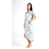 imageWomens Hawaiian Luau Wrap Ruffle Dress in Pacific PalmPacific Palm Cream