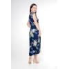 imageWomens Hawaiian Luau Wrap Ruffle Dress in Pineapple GardenPineapple Garden Navy