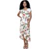 imageWomens Hawaiian Luau Wrap Ruffle Dress in RafelsiaCream Rafelsia