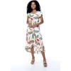 imageWomens Hawaiian Luau Wrap Ruffle Dress in RafelsiaCream Rafelsia