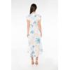 imageWomens Hawaiian Luau Wrap Ruffle Dress in Wispy CereusSandy Beach White