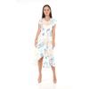 imageWomens Hawaiian Luau Wrap Ruffle Dress in Wispy CereusSandy Beach White