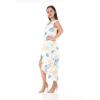 imageWomens Hawaiian Luau Wrap Ruffle Dress in Wispy CereusSandy Beach White