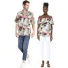 imageMatchable Couple Hawaiian Luau Shirt or OffShoulder Ruffle Muumuu Top in Sunset NeonMen Sunset Neon