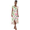 imageWomens Hawaiian Luau Wrap Ruffle Dress in Wispy CereusLotus and Orchid