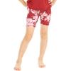 imageGirls Hawaiian Athletic Sportswear Bike Shorts in Floral PatternsLotus and Orchid Red