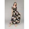 imageCouple Matching Hawaiian Luau Aloha Shirt Maxi Ruffle Sleeve Dress in HibiscusHibiscus Set Black