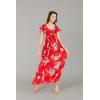 imageCouple Matching Hawaiian Luau Aloha Shirt Maxi Ruffle Sleeve Dress in HibiscusHibiscus Set Red