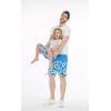 imageFather Son Matching Hawaiian Beach Board Shorts Swimwear Spandex in Classis Hibiscus PrintClassic Hibiscus in Blue