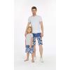 imageFather Son Matching Hawaiian Beach Board Shorts Swimwear Spandex in Classis Hibiscus PrintClassic Hibiscus in Navy