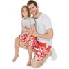 imageFather Son Matching Hawaiian Beach Board Shorts Swimwear Spandex in Classis Hibiscus PrintClassic Hibiscus in Red