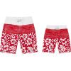 imageFather Son Matching Hawaiian Beach Board Shorts Swimwear Spandex in Classis Hibiscus PrintClassic Hibiscus in Red