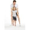 imageFather Son Matching Hawaiian Beach Board Shorts Swimwear Spandex in Classis Hibiscus PrintHonu Turtles in Black