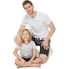 imageFather Son Matching Hawaiian Beach Board Shorts Swimwear Spandex in Classis Hibiscus PrintHonu Turtles in Black