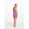 imageGirl Hawaiian Ruffle Top Jumpsuit Romper in Pretty Tropical Hot PinkPretty Tropical Purple