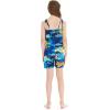 imageGirl Hawaiian Ruffle Top Jumpsuit Romper in Sunset Neon PastelSunset Blue