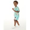 imageMatchable Family Hawaiian Luau Men Women Girl Boy Clothes in Pineapple Garden TurquoiseBoy Short Sleeve