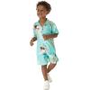 imageMatchable Family Hawaiian Luau Men Women Girl Boy Clothes in Pineapple Garden TurquoiseBoy Short Sleeve