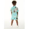 imageMatchable Family Hawaiian Luau Men Women Girl Boy Clothes in Pineapple Garden TurquoiseBoy Short Sleeve