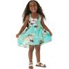 imageMatchable Family Hawaiian Luau Men Women Girl Boy Clothes in Pineapple Garden TurquoiseGirl Empire Dress With Elastic Strap