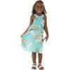 imageMatchable Family Hawaiian Luau Men Women Girl Boy Clothes in Pineapple Garden TurquoiseGirl Round Neck Ruffle