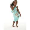 imageMatchable Family Hawaiian Luau Men Women Girl Boy Clothes in Pineapple Garden TurquoiseGirl Round Neck Ruffle