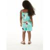 imageMatchable Family Hawaiian Luau Men Women Girl Boy Clothes in Pineapple Garden TurquoiseGirl Ruffle Top Jumpsuit Romper