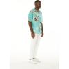 imageMatchable Family Hawaiian Luau Men Women Girl Boy Clothes in Pineapple Garden TurquoiseMen Short Sleeve
