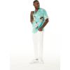 imageMatchable Family Hawaiian Luau Men Women Girl Boy Clothes in Pineapple Garden TurquoiseMen Short Sleeve